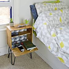 Bedside table wooden crate nightstand. Diy Bedside Table Ideas Novocom Top