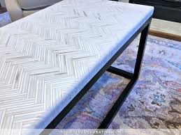 The atb produces an excellent surface on the jointed edge. Diy Edge Grain Plywood Herringbone Coffee Table Addicted 2 Decorating