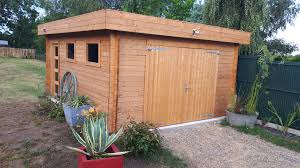 Garage En Bois Westmount A Toit Plat Garage Bois Bois Garage