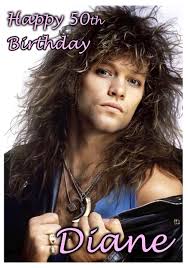 JON BON JOVI PERSONALISED Birthday ART Card ROCK Heavy Hair Metal 80s music  £4.99