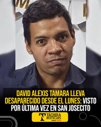 David Alexis Tamara Acevedo se encuentra desaparecido desde el lunes 30 de  junio. Fue visto por última vez por la avenida principal de San Josecito a  las 3 de la tarde de