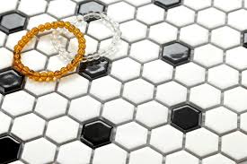 1qm Retro Hexagon Keramik Mosaik Fliesen Matte Weiss Schwarz Mt0090 X 13 Matten Ebay Fliesen Mosaik Retro