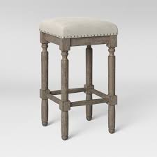 Bar chairs are available in a variety of colors to add a pop of style to almost any area. Erving Wood And Upholstered Backless Counter Height Barstool Taupe Threshold Target