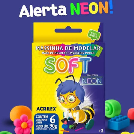 MASSINHA SOFT NEON 90G-CONF