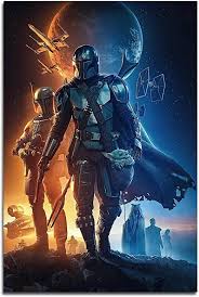 The Child Mandalorian And Mando Poster Star Wars Hd Movie Print Canvas Poster For Fans Gifts Walls Art Star Wars Painting Star Wars Poster Star Wars Wallpaper