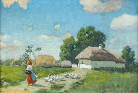 Егоров андрей афанансьевич 20 июня (2 июня) 1878 (деревня арукюле (аррокюла) близ ревеля) — 30 января 1954 (таллин) живописец, график. Egorov Andrej Afanasevich 1878 1954 Selskaya Scenka Pervaya Aukciony Aukcionnyj Dom Litfond
