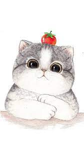 Cat Cartoon Drawing Illustration Big Cat Face Painted 700 1244 Transprent Png Free Download Domestic Short Hair Kitty Drawing Cute Cat Illustration Cat Art