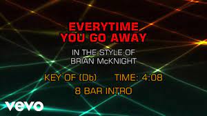 Brian Mcknight Everytime You Go Away Karaoke Youtube