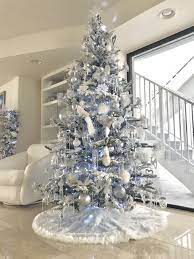 Snow white and the seven dwarfs ornament, ornament, christmas ornament. Flocked Christmas Tree With 5000k Led Lighting Silver Clear And White Decorations Modern E White Christmas Trees White Christmas Decor Blue Christmas Decor
