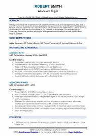 associate buyer resume samples qwikresume