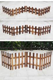 Noble wood has long been used inconstruction for the production of handrails. 20 30 40 50cm Carbonized Antiseptic Wooden Pile Fence Garden Wood Fence Balcony Courtyard Decoration Flowerbed Wood Small Fence Fencing Trellis Gates Aliexpress