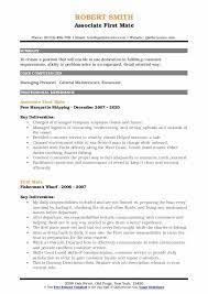 His main responsibility is to. First Mate Resume Samples Qwikresume