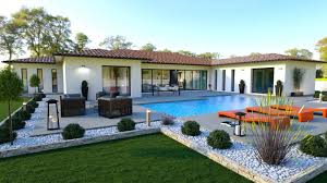 Maison moderne de plain pied. A Merignac Grande Maison Plain Pied De 175m2 Avec Double Garage Constructeur De Maison Haut De Gamme Sur Bordeaux Villas Leona