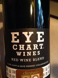 Joel Gott Wines Eye Chart Red Truly Fun Optometry Themed
