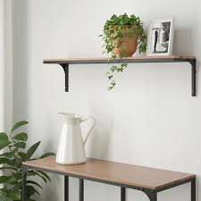 fjallbo etagere murale noir 101x20 cm materiau durable ikea ikea wall shelves wall shelves rustic wall shelves