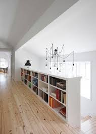 Shelves On Half Wall Home Office Book Storage Stairs Home Loft Room House