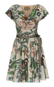 Hummingbird Dress In Print Vestidos Estilosos Vestidos Casuais Vestidos
