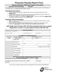 Fillable Online Physician Results Report Form Healthyroads Fax Email Print Pdffiller