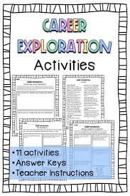 Middle And High School Career Exploration Activities Career Exploration Activities Career Exploration Middle School