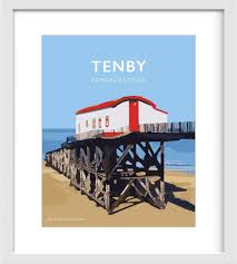 Click here for a guide to a safe and fun time at the seaside. Tenby Lifeboat Travel Poster Tenby Lifeboat Pembrokeshire Posters Prints Posters