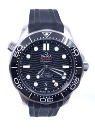 Omega Seamaster Diver 300m Co Axial Master Chronometer Black Dial On Rubber Strap 210 32 42 20 01 001