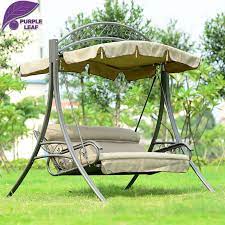 With the correct canopy swing on the outside, an individual can appreciate the sights and hints of the distinctive seasons in solace. Purple Leaf Patio Swing Lawson Ridge 3 Person Hammock Outsunny Covered Outdoor Porch Bed With Frame Sofa Furniture Ramak Chair Patio Swing Patio Swing Bedcovered Outdoor Swing Aliexpress