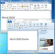 Microsoft word is the word processor with complex, yet intuitive the microsoft office 2010 demo is available to all software users as a free download with potential restrictions compared with the full version. Comparison Office 2010 Vs Office Starter 2010 Word Excel