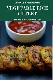 Vegetable Rice Cutlet From Left Over Rice Rice Tikki Recipe Vegetable Rice Boiled Rice Recipes Vegetable Cutlets