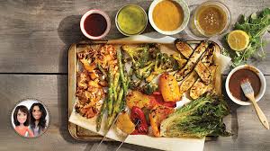 Marinades Pour Legumes Au Bbq D Alexandra Diaz Et Genevieve O Gleman Recipe Grilled Vegetable Marinade Vegetable Marinade Grilled Vegetables