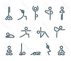 According to yoga tradition, the chakras are part of the subtle body, a part of you that you can't see or touch. Photostock Vector Simple Stylized Yoga Poses Icon Set Stick Figures In Yoga Asanas Vector Illustration Createme Yoga Stick Figures Yoga Drawing Stick Figures