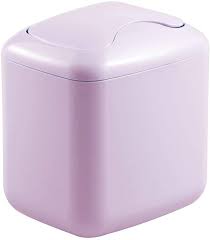 Mini countertop trash can with 3 rolls of trash bags, waste can with press type lid, 1.5 l / 0.40 gal wastebasket trash can dispenser, mini bin for coffee table, bathroom vanity top (white) add to cart Buy Mdesign Modern Plastic Square Mini Wastebasket Trash Can Dispenser With Swing Lid For Bathroom Vanity Countertop Or Tabletop Dispose Of Cotton Rounds Makeup Sponges Tissues Wisteria Purple Online In