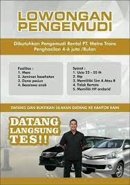 Langsung sales manager, pt sentral multimitra gemilang membutuhkan anda sebagai: Lowongan Pengemudi Pasti Terjual