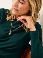 Buy FatFace Nell Teal Blue Long Sleeve Top from Next USA