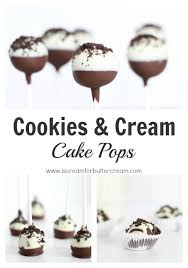 Cookies And Cream Cake Pops Recipe Cookies And Cream Cake Oreo Cake Pops Cake Pop Recipe