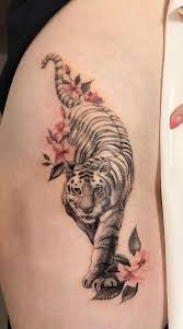 Tatouages De Cuisse De Force Animal Thigh Tattoo Leopard Tattoos Side Thigh Tattoos