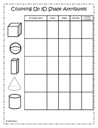 3d Shape Attributes Worksheets Teaching Resources Tpt