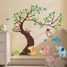 Wall paint decoration ideas for bedroom. Kayra Decor Khsnt530 Lovely Blooms Zoo Nursery Wall Painting Stencils For Children S Room Decoration Reusable Paint