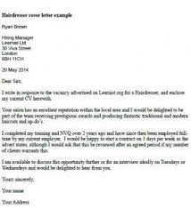 Hairdresser Cover Letter Example Cover Letter Example Letter Example Cover Letter