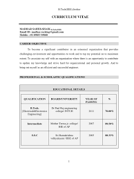 New 2 page sample resume formats for freshers in ms word format added for the year 2021. B Tech Eee 2011 Fresher Resume Electrical Engineering Technology Engineering