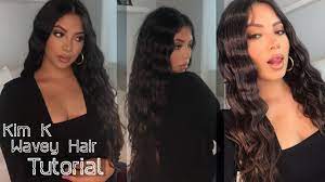 Today i will be sharing more about this gorgeous evawigs kim kardashian inspired long wavy hair sent to me by evawigs. In Depth Kim K Wavey Hair Tutorial Hair Waver Products Used Amber Vazquez Youtube