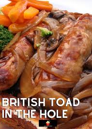 Set the center aside (you can eat them plain or toast them in the skillet, too) and place the toast frame in the melted butter in the skillet. British Toad In The Hole Lovefoodies