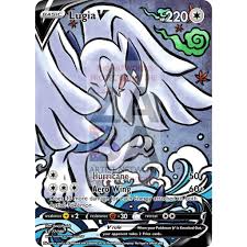 This item is currently out of stock! Lugia V Traditional Japanese Style Inspired Custom Pokemon Card Zabatv