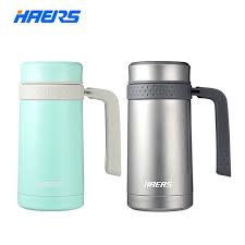 Haers Stainless Steel Coffee Mug Vacuum Insulated Thermos Mug With Handle 450ml Review Stainless Steel Coffee Mugs Mugs Stainless Steel Coffee