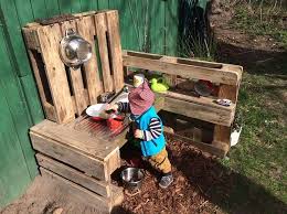 Matschkuche Hof Lampe Palette Kinder Kinder Holz Kinder Spiel Kuche