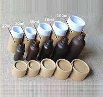 Amazon.com: 4Pcs Empty Kraft Paper Jar Tube Containers Essential Oil Bottle  Paper Tube Gift Packaging Box Tube Cylinder Cardboard Boxes for Tea Coffee  ...