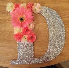 Decorated Wooden Letter With Flowers Wooden Letters Decorated Letter A Crafts Crafts