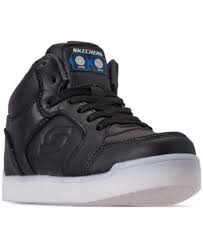 Skechers Little Boys S Lights Energy Lights Ultra Light Up High Top Casual Sneakers From Finish Line Black 3 Casual Sneakers Kid Shoes Skechers