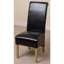 Get the best deal for leather dining room dining chairs from the largest online selection at ebay.com. Montana Black Leather Dining Chair Scroll Top Oak Furniture King