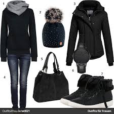 Schwarzes Outfit Fur Frauen W0021 Komplett Schwarzes Outfit Outfit Und Frauen Outfits