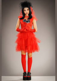 Beetlejuice pet costume includes wig, striped jacket with attached dickie, sleeves for front legs and not all costumes will fit all pets, consider costume style and animal size; Womens Beetlejuice Style Gothic Bride Wig
